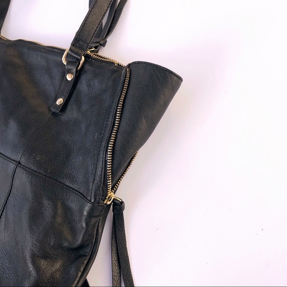 SOLD Kooba Everette Black Leather Satchel Tote Bag - Picture 2 of 5